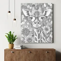 Hipster Giraffe - Dot Painting