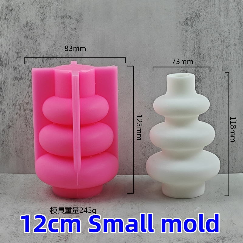 3d plaster vase resin silicone mold wreath circular vase concrete cement gypsum silicone pot mold home decor