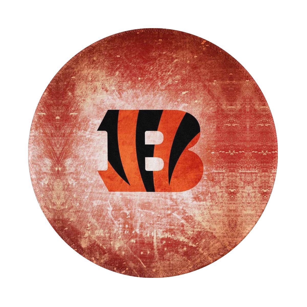 Cincinnati Bengals Orange Logo Round Non-Slip Thick Rubber Modern Gaming Mousepad