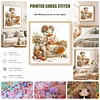 Wool Duck Full 14CT DIY Stamped Cross Stitch Kits 11.81x11.81inch Embroidery Needlepoint Starter Kits Cross Stitch Art and Crafts Kits for Beginners Adults Home Decor