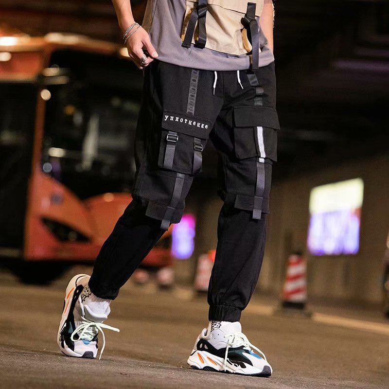 Project - X Classic Stitching Multi-color Strapped Jogger Pants