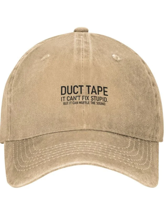 Duct Tape Funny Text Letters Adjustable Hat socialshop