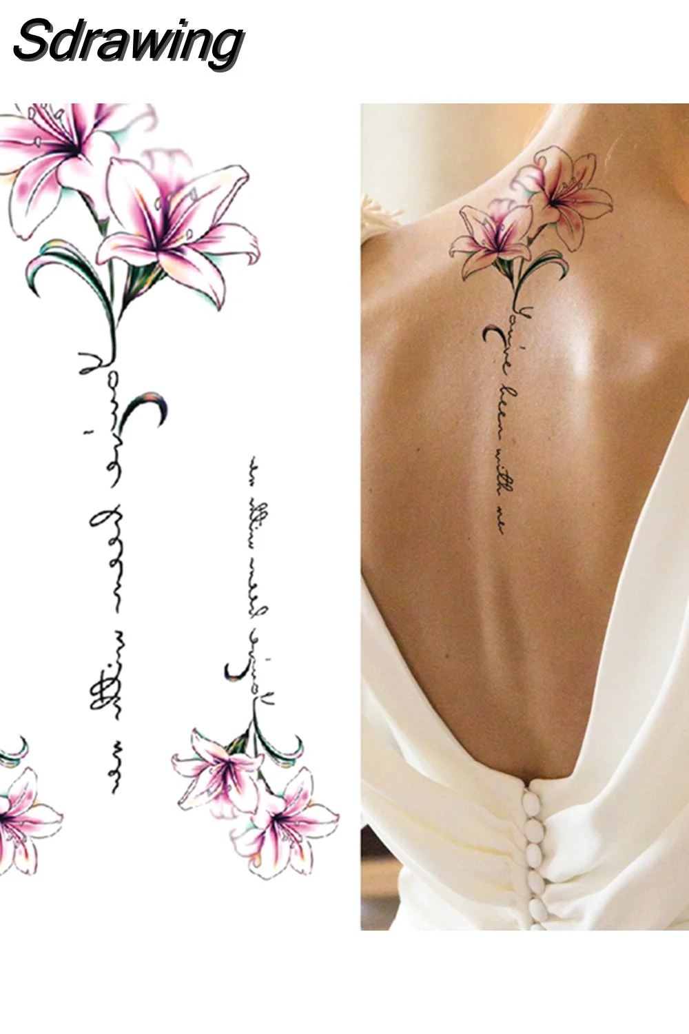 Sdrawing Forest Tattoo Sticker For Men Women Children Tiger Wolf Death Skull Temporary Tattoo Fake Henna Skeleton King Animal Tatoo 521-0