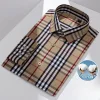 Men's Business Casual 100% Cotton Plaid No-iron Long-sleeved Shirt