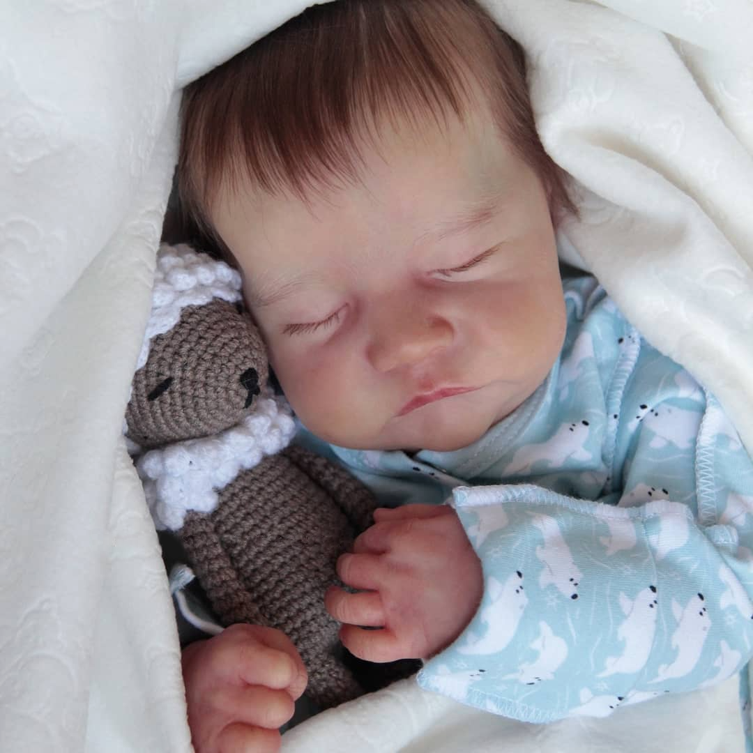 Newborn Reborns Boys 12'' Real Lifelike Luke, Cute Realistic Sleeping Silicone Baby Dolls by Creativegiftss® -Creativegiftss® - [product_tag] Creativegiftss®