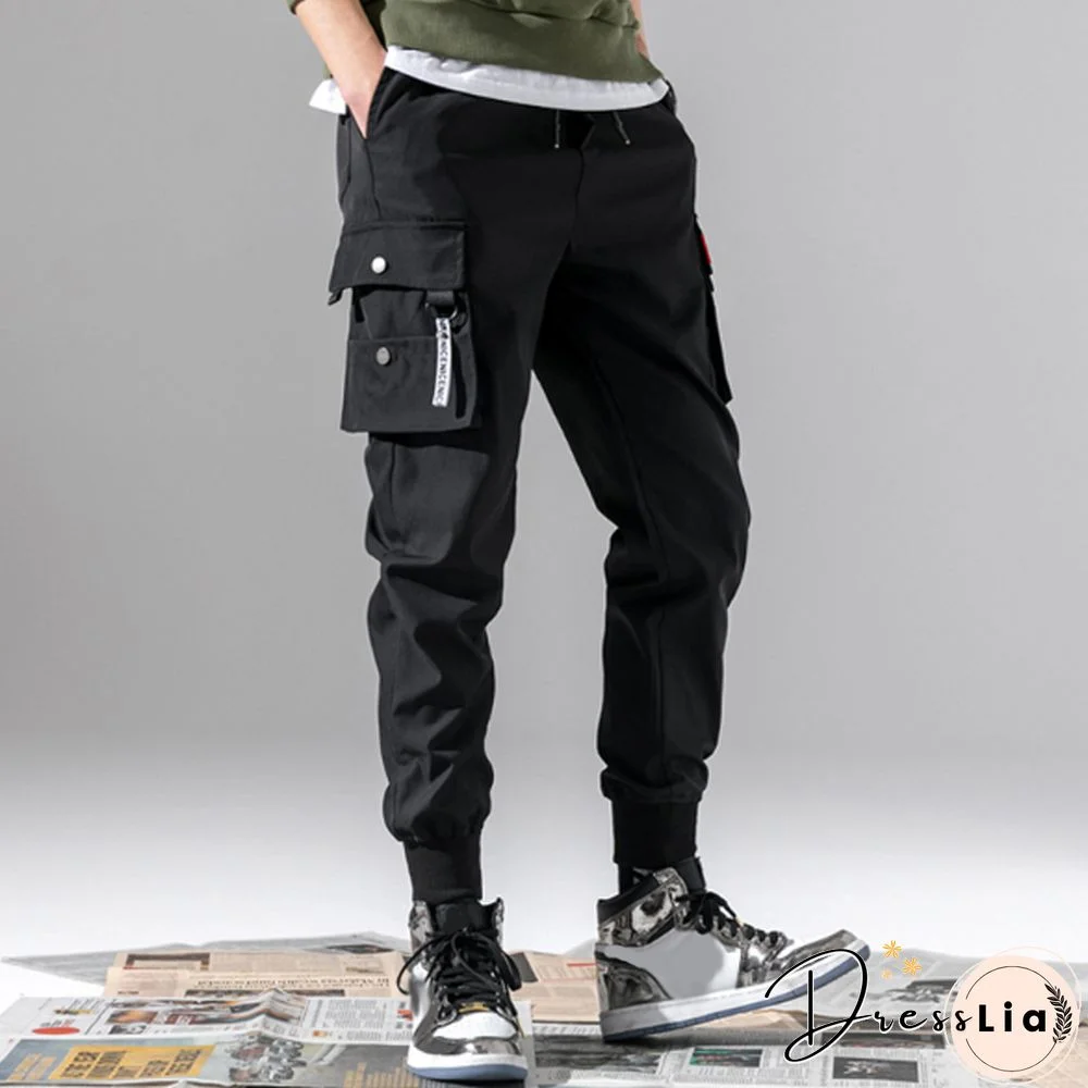 Casual Pocket Solid Color Pants