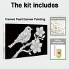 DIY Pearl Painting Bird for Home Wall Decor with Frame(20x30cm)