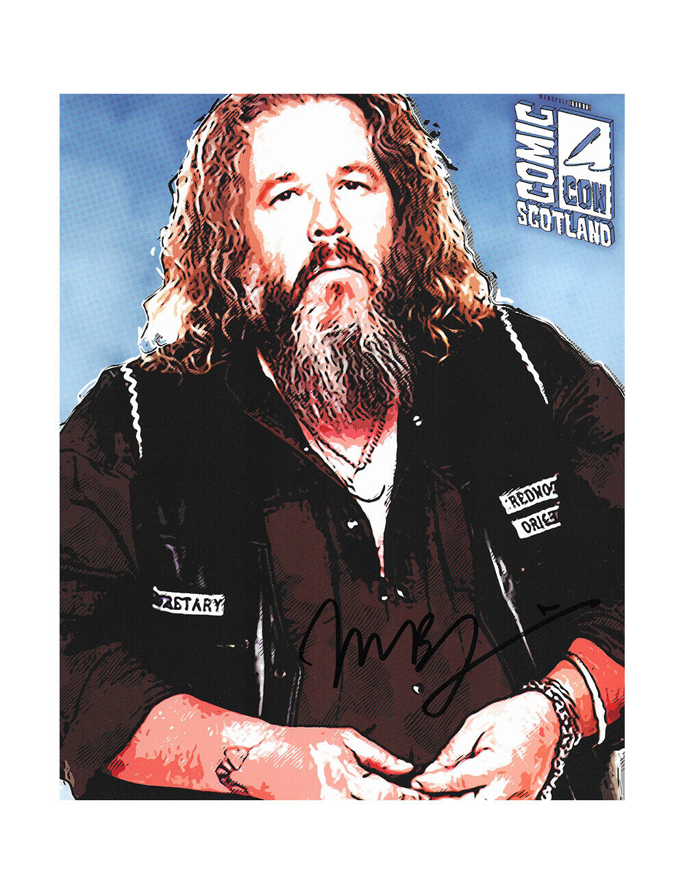 8x10 Sons Of Anarchy Print Signed by Mark Boone Jr. 100% Authentic With COA