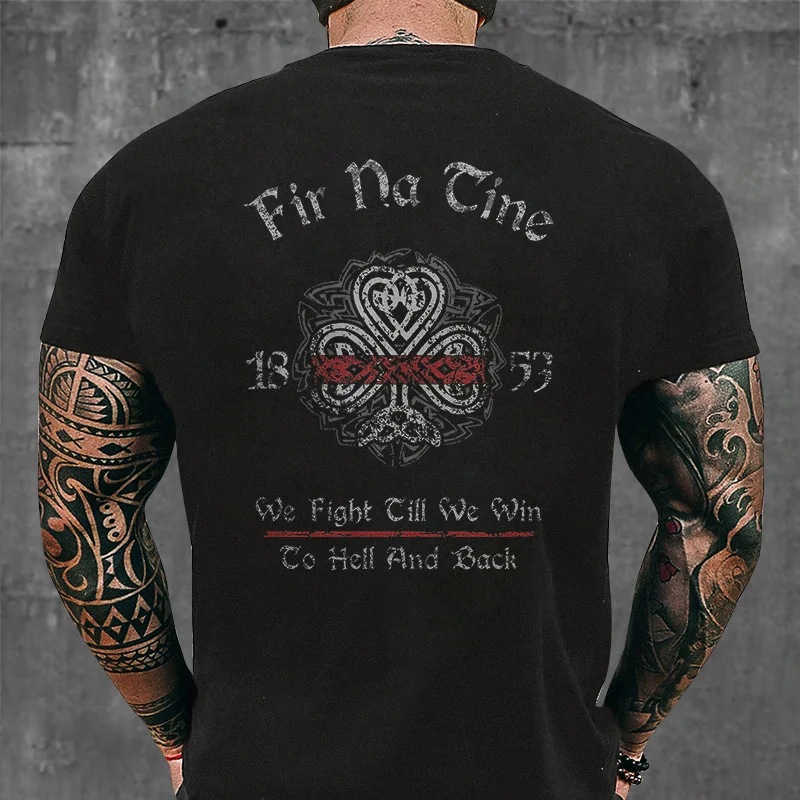 Livereid We Fight Cill We Win Co Hell And Back Print T-shirt - Livereid