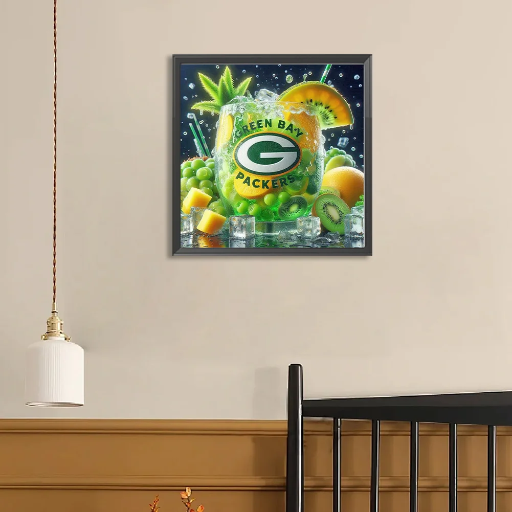 Diamond Painting - Full Round Drill - Green Bay Packers Drink(Canvas|40*40cm)