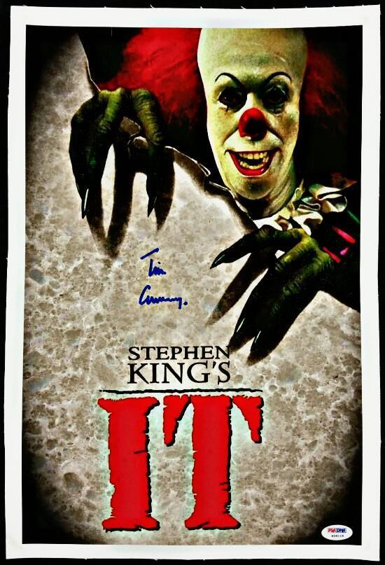 Tim Curry Signed 11x17 Canvas Photo Poster painting IT w/ PSA/DNA COA Actor Stephen King's It