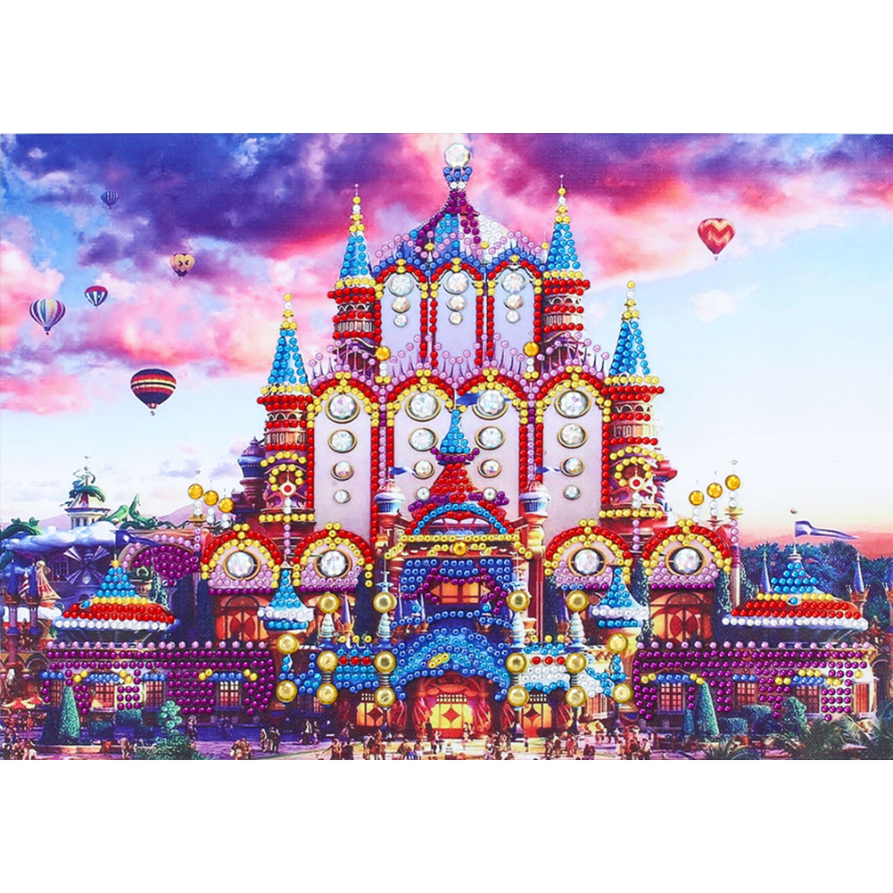 

40*30CM - Special Shaped Diamond Painting - Fantasy Castle, 501 Original