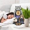 (US Local)Acrylic Special Shape Owl Diamond Painting Clock Ornaments Kit for Home Decor