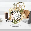 Acrylic Special Shape Flower Bird Diamond Painting Clock Ornaments Kit