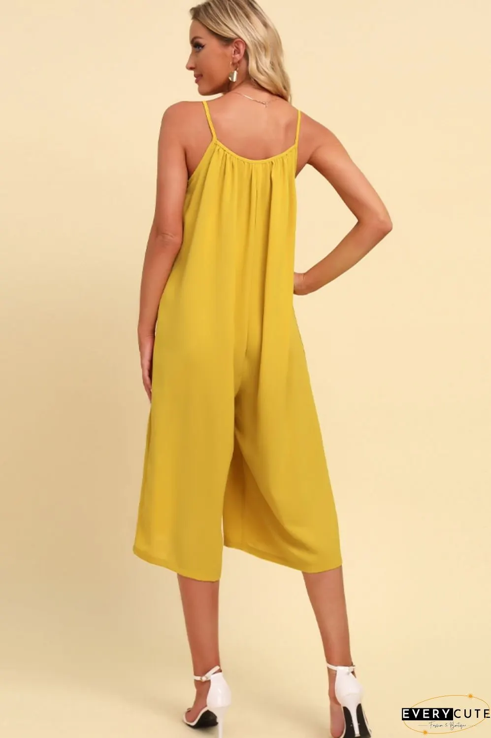 Spaghetti Strap Scoop Neck Jumpsuit