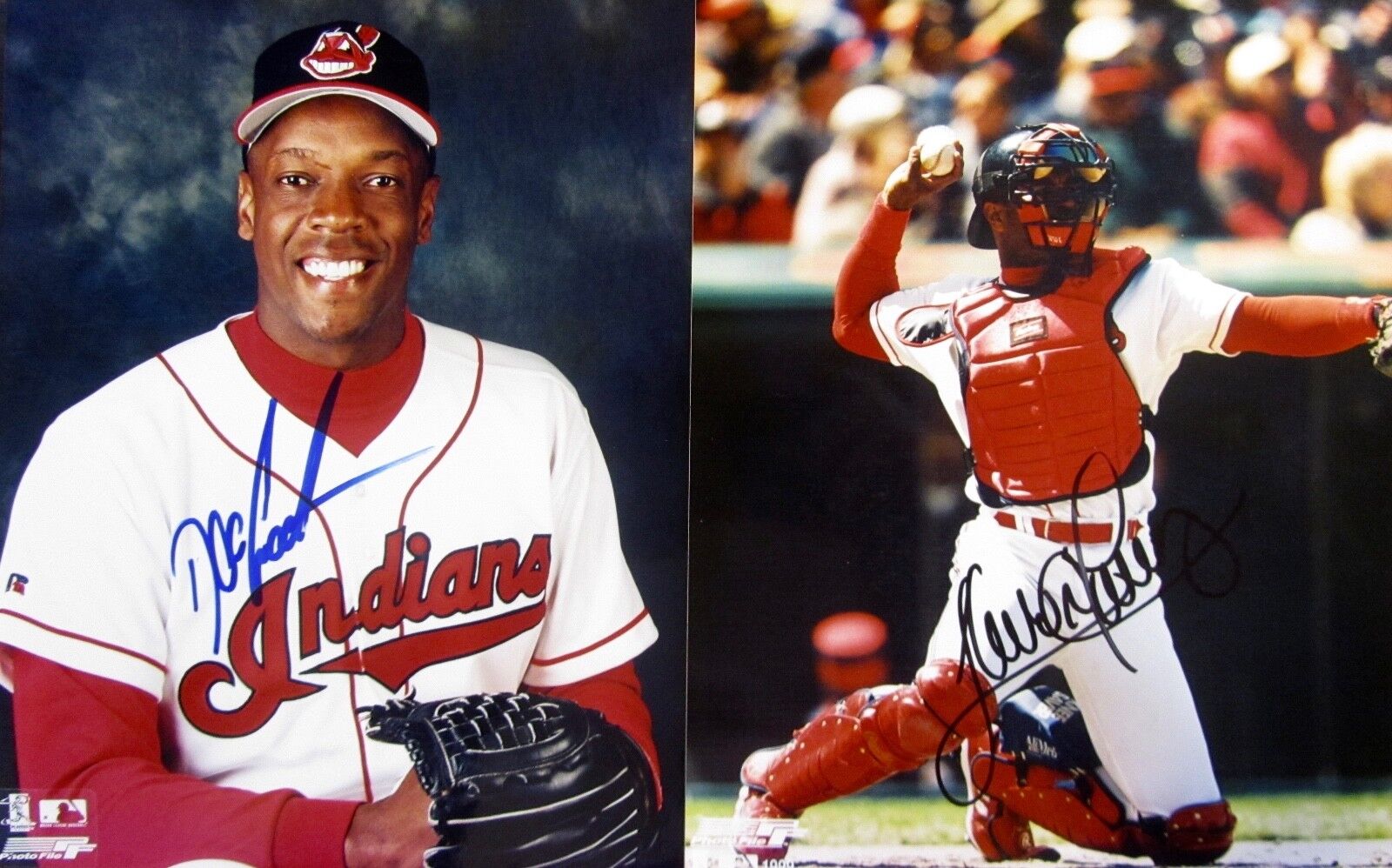 SANDY ALOMAR & DOC GOODEN AUTOGRAPHED SIGNED 8X10 CLEVELAND INDIANS Photo Poster paintingS w/COA