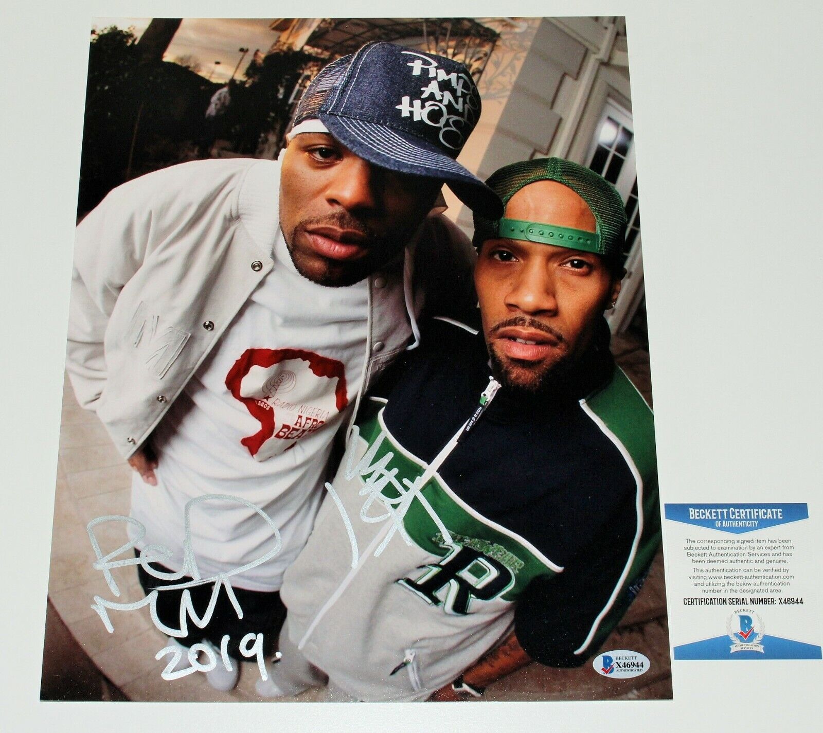 METHOD MAN & REDMAN SIGNED 11x14 Photo Poster painting BECKETT COA WU TANG CLAN RAP LEGENDS