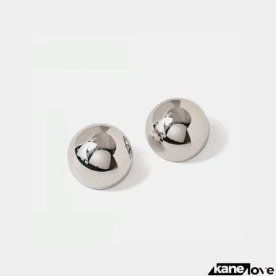 Hemispherical Stainless Steel Earrings