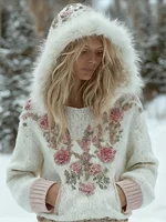 Bohemian Style Women's Winter Warm Hooded Knitted Sweater