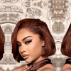 Soft Elegant Charm Auburn Brown Bob Glueless Wig