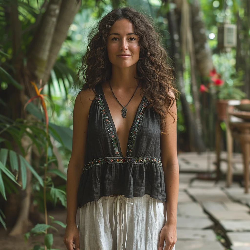 Simple V-neck Sleeveless Shirt, Comfortable And Breathable Linen Top