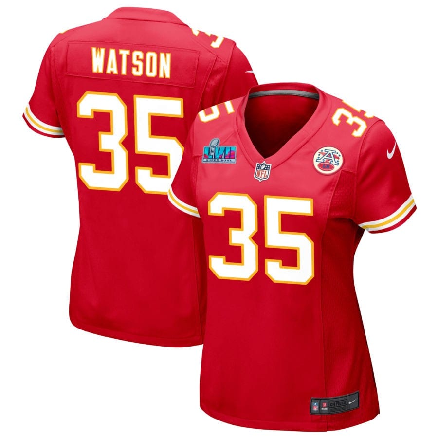 Jaylen Watson Kansas City Chiefs  Women's Super Bowl LVII Game Jersey - Red mysite