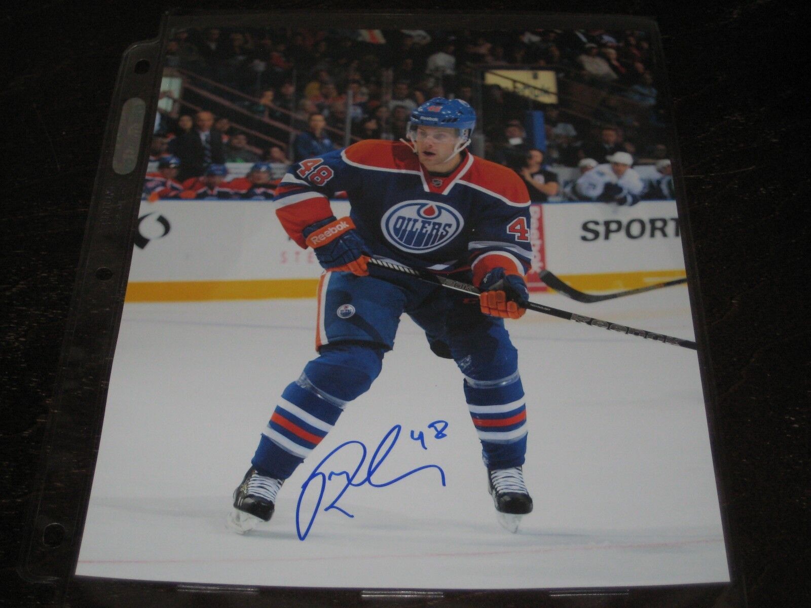 RYAN HAMILTON autographed EDMONTON OILERS 8x10 Photo Poster painting