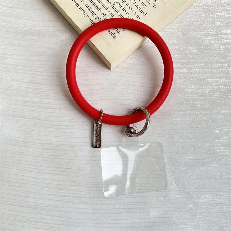 Round Solid Color Injection Molding/Injection Minimalist Bracelet Phone Accessories