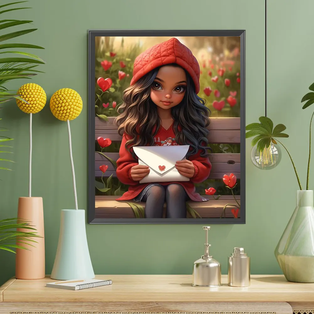Full Round Diamond Painting 40*50cm - Sweet Girl