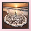 (Stamped/Counted) Beach Dress Girl-11CT/14CT/18CT Cross Stitch 45*45cm