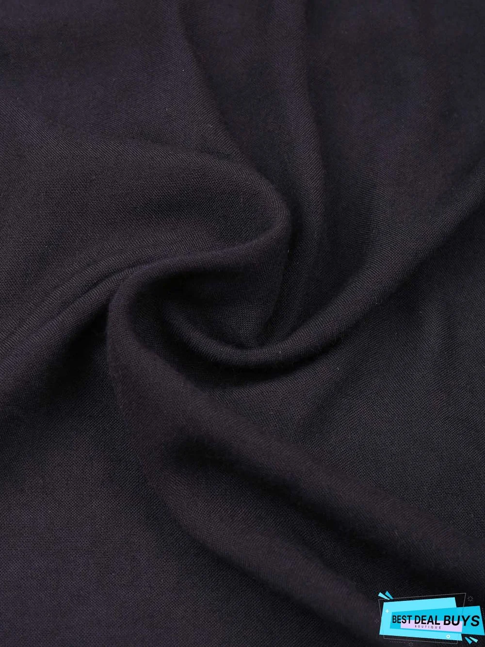 Long Sleeve Plunging Neck Buttoned Dress White Dresses Linen