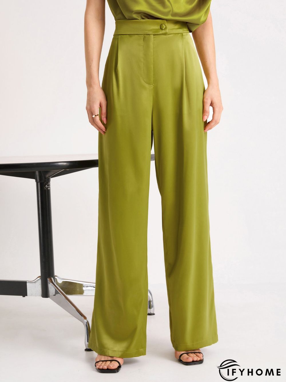 Summer Lightweight Zipper fly Straight Leg Elegant Pants | IFYHOME