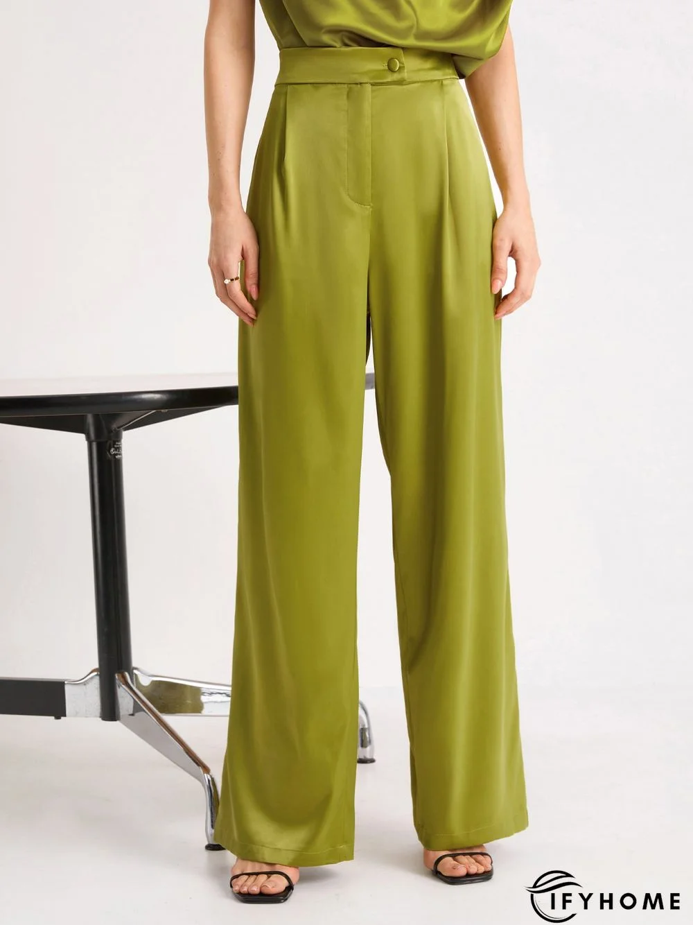 Summer Lightweight Zipper fly Straight Leg Elegant Pants | IFYHOME