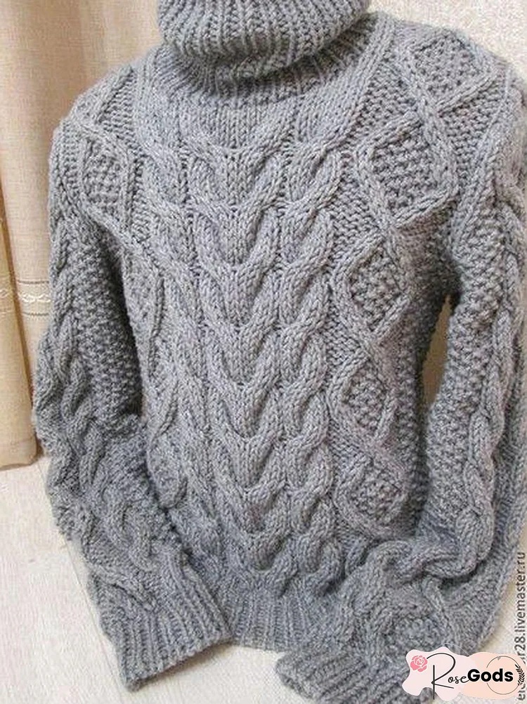 Men's Pullover Casual Soft and Comfortable Pullover Coat Thick Warm Hand-Knitted Cool Sweater