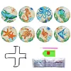 8pcs DIY Anti Slip Sea living Coasters Stackable Creative for Tabletop Protection