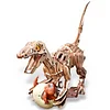 Velociraptor Mechanical Wooden Dinosaur Model