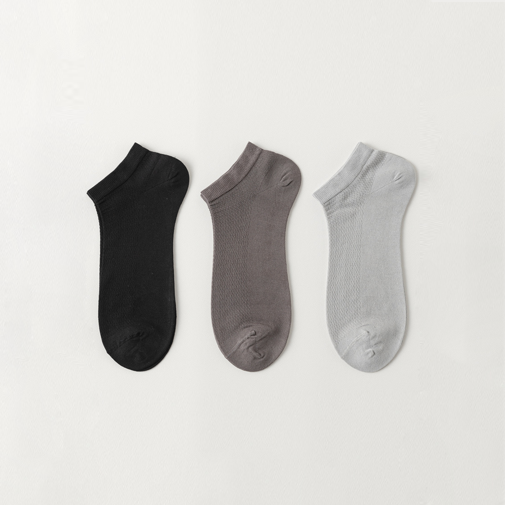 Silk Short-Cylinder Men's Socks 3-Pack For Summer REAL SILK LIFE