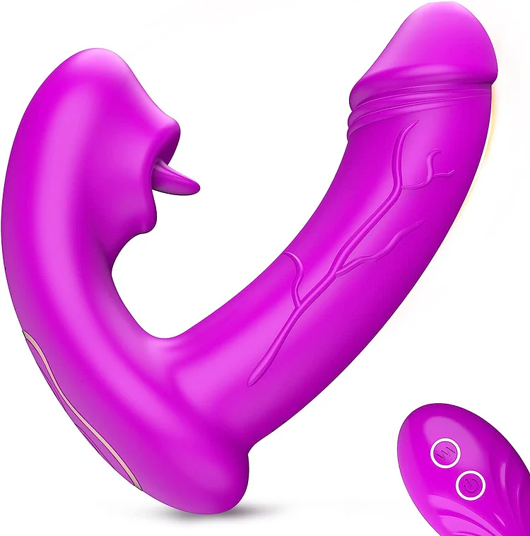 Victoria - Remote Control 12 Powerful Vibration Wearable Clitoral G Spot Butterfly Vibrator Nipple Stimulator with Tongue