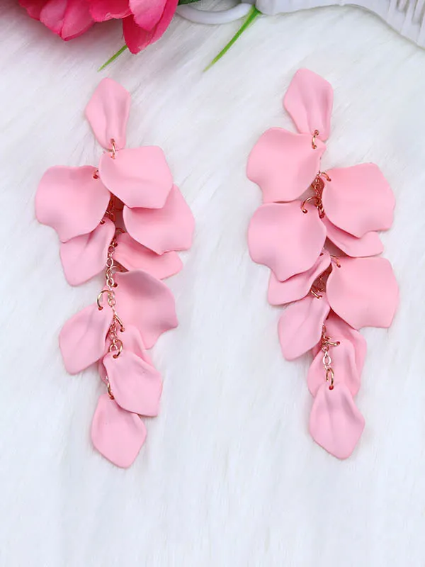 Chains Flower Shape Earrings Accessories