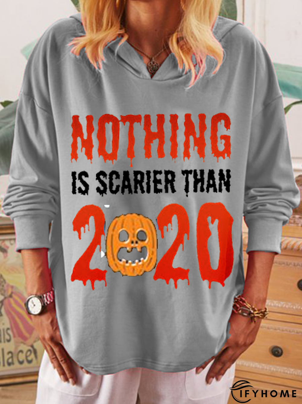 Long Sleeve Hoodie Cotton Boho Sweatshirt | IFYHOME