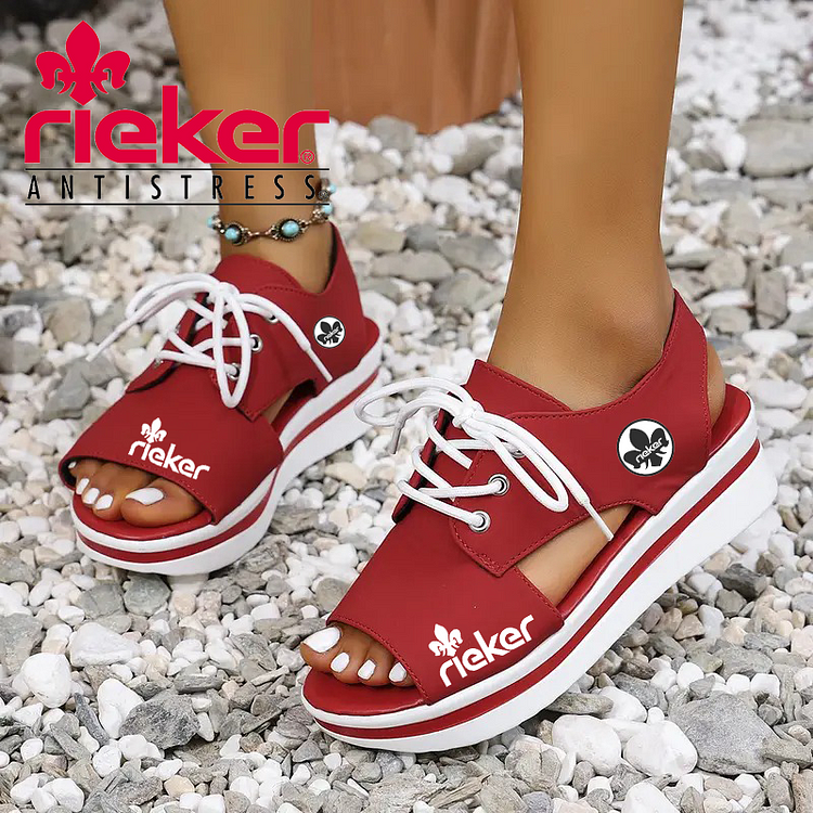 Nové šněrovací sandály na klínku RIEKER@2025