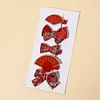 5PCS Joyful Red Serie Bowknot Hairpins Set