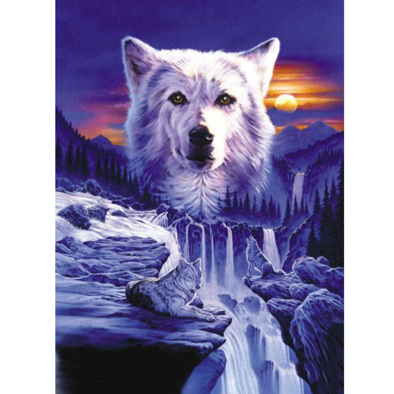 Diamond Painting - Full Round/Square Drill - Wolf(30*40 - 50*60cm)