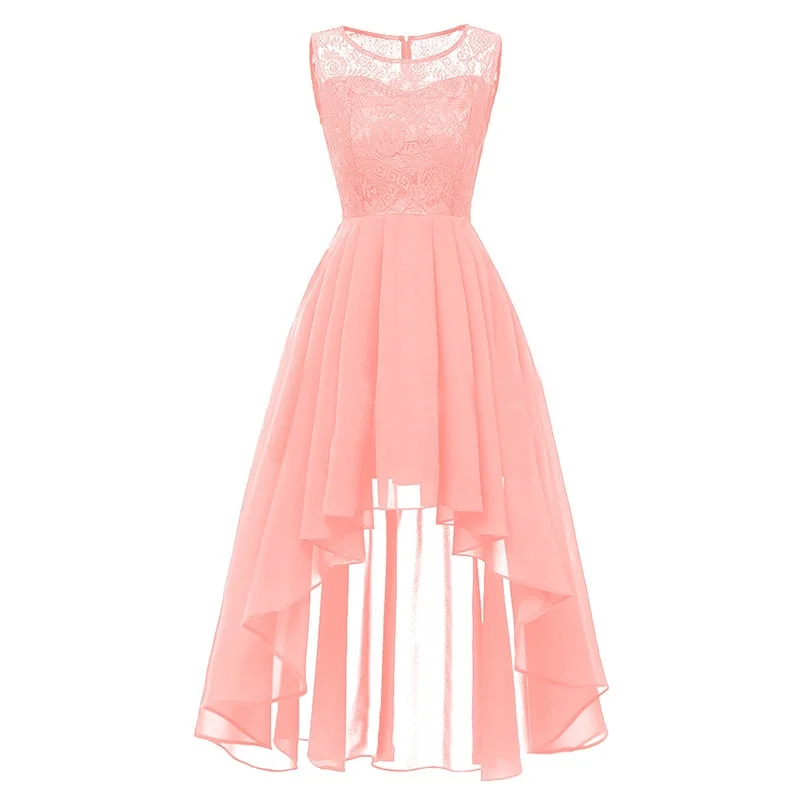 New Bridesmaid fashion new neck lace pendant tail dress banquet dress girl's beauty graduation ceremony presided dress vestidos