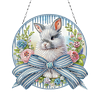Easter Bunny DIY 2D Flat Acrylic Double Sided Diamond Painting Hanging Pendant