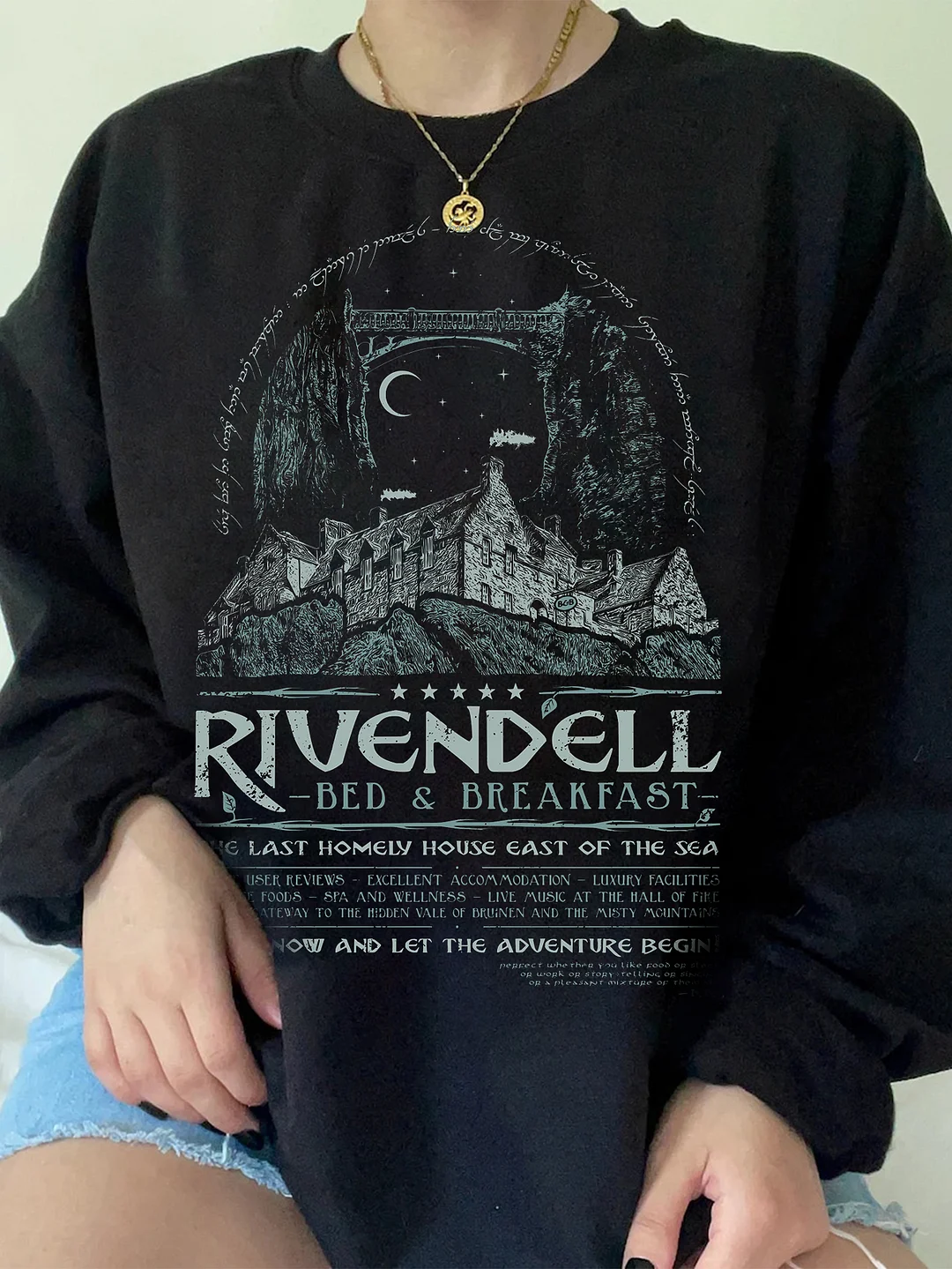 LOTR Sweatshirt. Rivendell Sweatshirt / DarkAcademias /Darkacademias