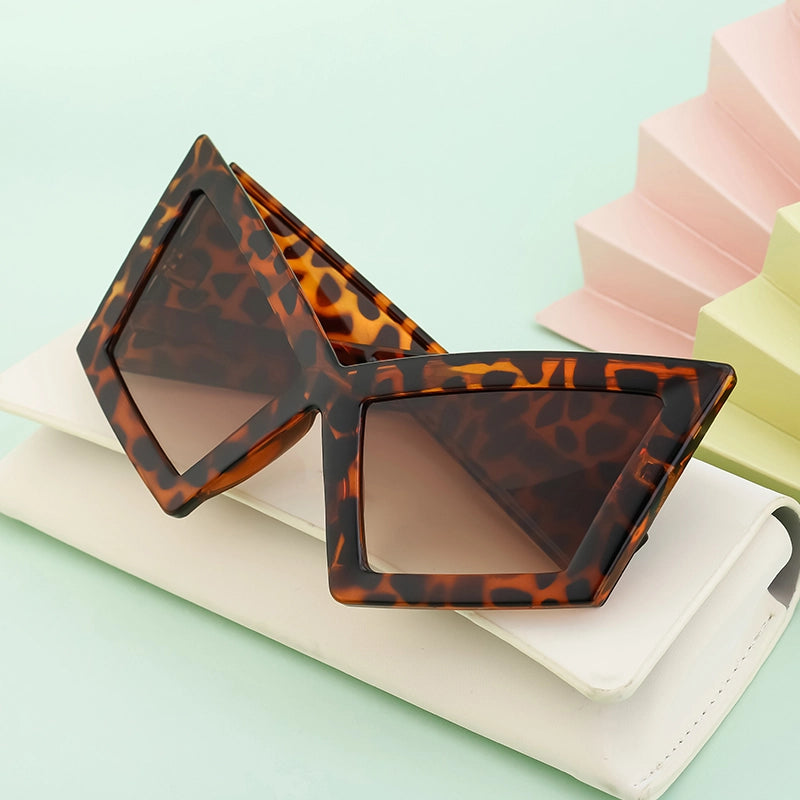Hip-Hop Streetwear Solid Color Pc Special-Shaped Mirror Full Frame Women’s Sunglasses