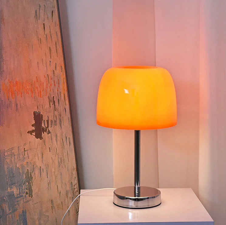 Nordic Vintage Glass Cylinder Dome USB LED Table Lamp socialshop