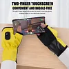 Rechargeable USB Fingerless Heated Gloves w/3 Heating Levels for Sports Skiing