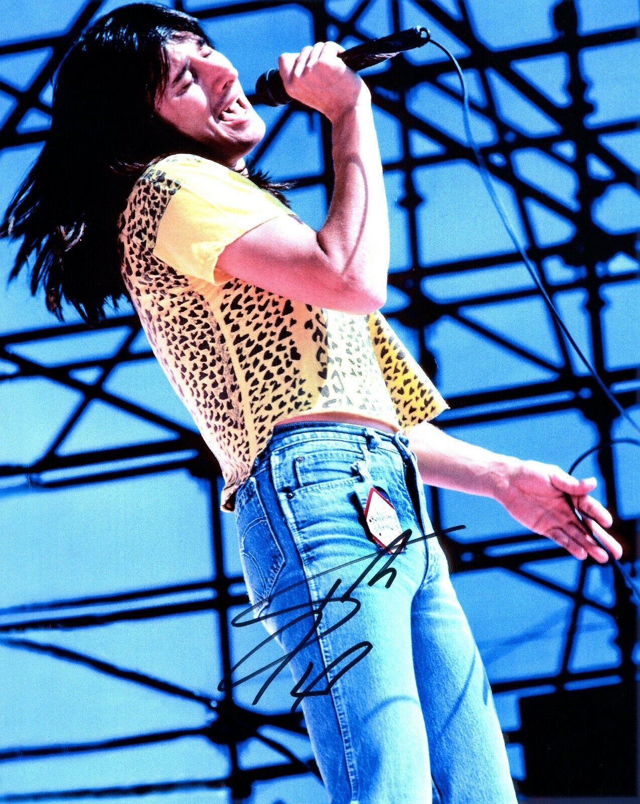 Signed Photo Poster painting of Steve Perry 10x8